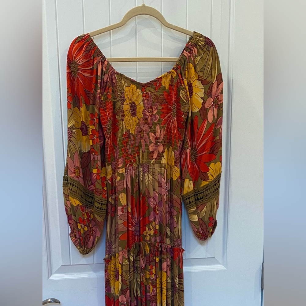Angie Multicolor Floral Long Sleeve Dress